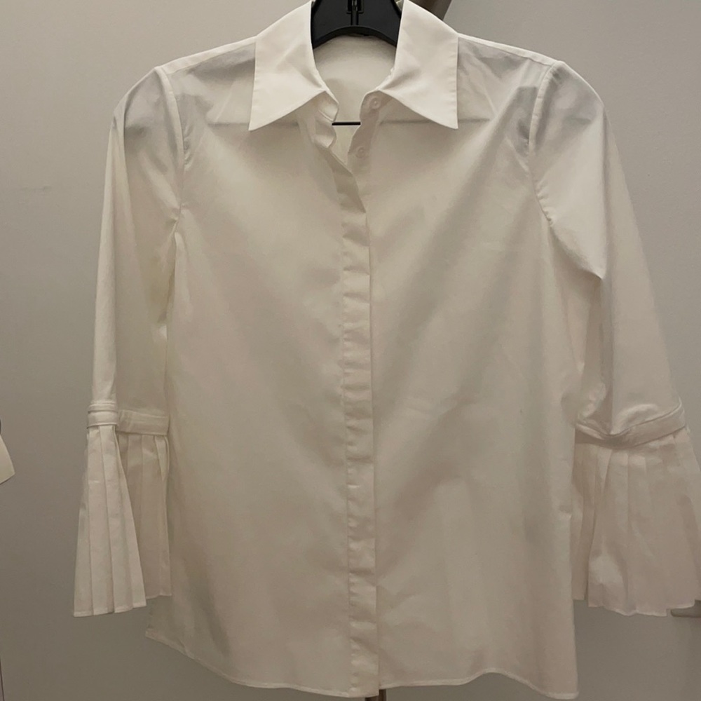 Alice + Olivia white button-down